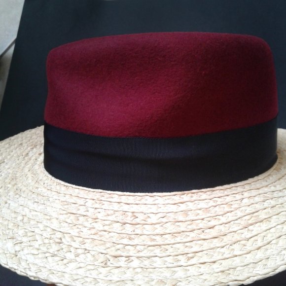 KATE SPADE Colorblock Wool Crown Fedora NWT main image 7